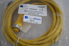 NEW RAD00364 CORD SET - 5 POLE FEMALE STRAIGHT 4M 5.5A YELLOW PVC