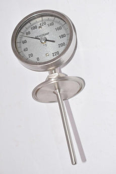 NEW Reotemp 0-220 DEG F Thermometer 7-1/2'' OAL