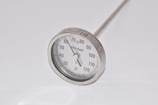 NEW Reotemp 30-120 DEG F Thermometer 8-1/2'' Stem Bi-Metal