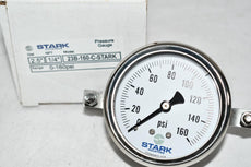 NEW Stark Industries 23B-160-C Pressure Gauge 2-1/2'' 0-160 PSI 1/4'' NPT