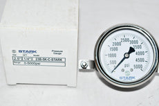 NEW Stark Industries 23B-5K-C Pressure Gauge 2.5'' 2-1/2'' 0-5000 psi 1/4'' NPT