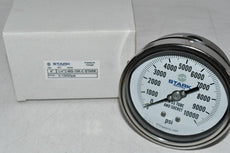 NEW Stark Industries 46S-10K-C 4'' 4.00 1/4'' NPT Pressure Gauge 0-10,000 PSI