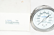 NEW Stark Industries 46S-10K-C Pressure Gauge 4'' 4.00'' Pressure Gauge 1/4'' NPT 0-10000 PSI