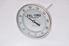 NEW Tel-Tru 0-200 DEG F Thermometer 5'' W x 9'' Stem
