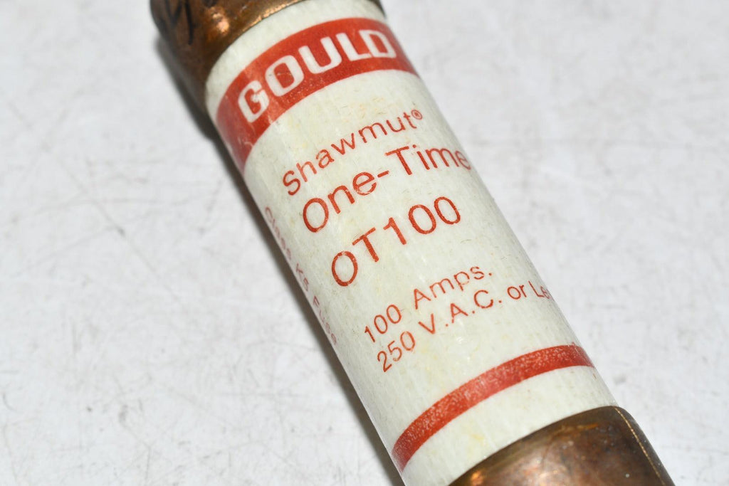 Fusible Gould Shawmut 100A 600VAC Classe K5 - Modèle OTS100, Neuf (NOS)