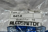 Pack of 10 NEW Alcoswitch 64T6 LENS SET RECT BLUE