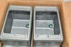 Pack of 2 NEW Eaton Crouse-Hinds FDD1 Condulet FD device box, Deep, Feraloy iron alloy, Single-gang, D shape, 1/2''