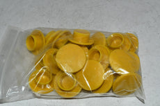 Pack of 25 NEW EAO 704.604.4 Accessory, Mushroom Head Cap, Round, 40mm, Flat,Plastic, Opaque, Yellow