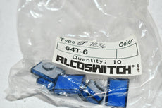 Pack of 6 NEW Alcoswitch 64T6 LENS SET RECT BLUE