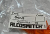 Pack of 8 NEW TE Connectivity 64T3 ALCOSWITCH LENS SET RECT ORANGE