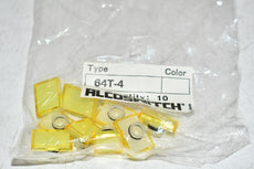 Pack of 9 NEW ALCOSWITCH 64T4 LENS SET RECT YELLOW