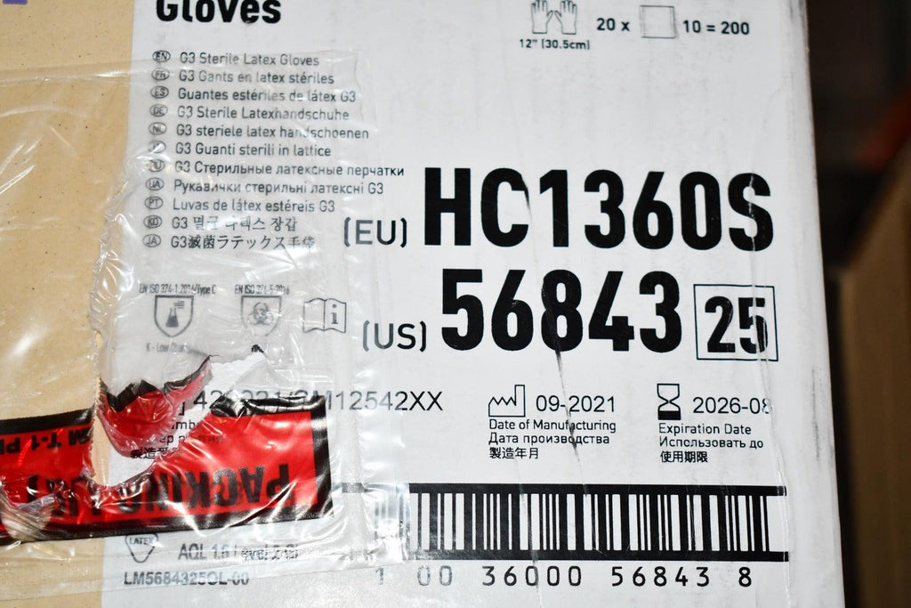 (200) NEW Kimberly Clark 56843 Kimtech Pure G3 Gloves Latex Size 6 – VB ...