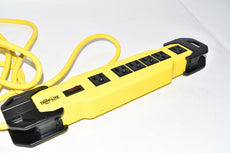 Tripp Lite TLM609GF 6 Outlet Safety Power Strip, 9ft Cord with GFCI 5-15P Plug, Hang Holes Yellow/Black
