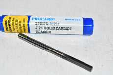 NEW Procarb Series- 01201 #21 Solid Carbide Reamer USA