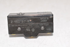Omron Z-15G-B7-K Snap Action Switch 15A 125,250 or 480 VAC