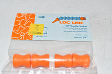 Pack of 4 NEW Loc-Line 1/2'' Hose Double Socket Fitting 51811