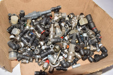 Mixed Lot of Push to Connect Fittings, Elbows, Couplers, Connector Fittings, Mixed Sizes Mixed Brands 14 LBS