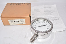 NEW Duro-Instruments Series 207 P/N 42070533 0-100 PSI Pressure Gauge 1/2'' NPT LM