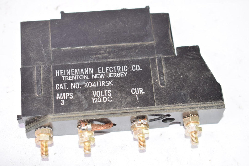 Heinemann Electric X0411RSK Circuit Breaker Switch 120 VDC 3 Amps CUR.
