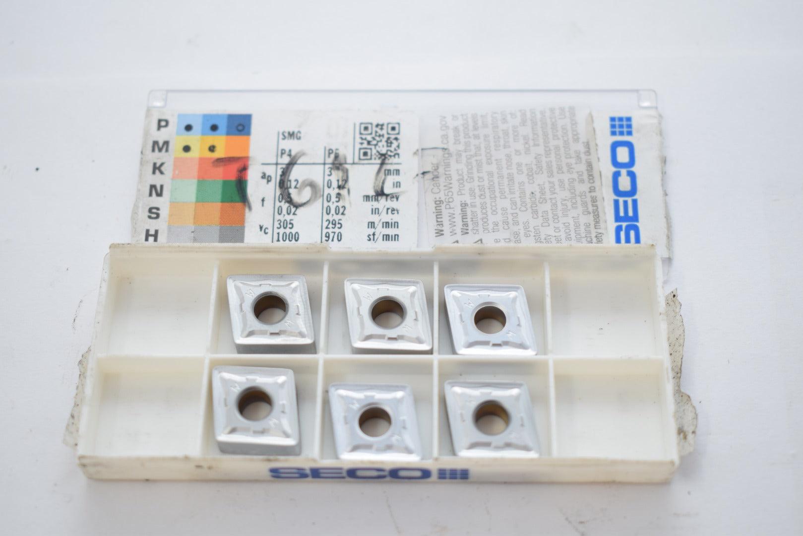 Pack of 6 NEW Seco CNMG120408W-M3 TP2501 Grade Carbide insert Condition_New