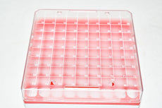 81 Vial Storage Box and Rack Red