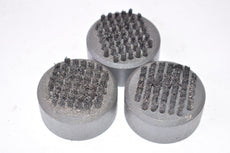 Lot of 3 Amada Strippit Wilson Punch Press Button Brushes, 1-7/8'' OD x 1-1/8'' Thick