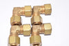Lot of 4 NEW Parker Brass Union 90 Degree Elbow Fittings, 7/8'' OD , 1/2'' ID