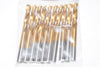 Pack of 10 NEW 3/16'' HSS Coated Drill Bits 2-1/4'' OAL