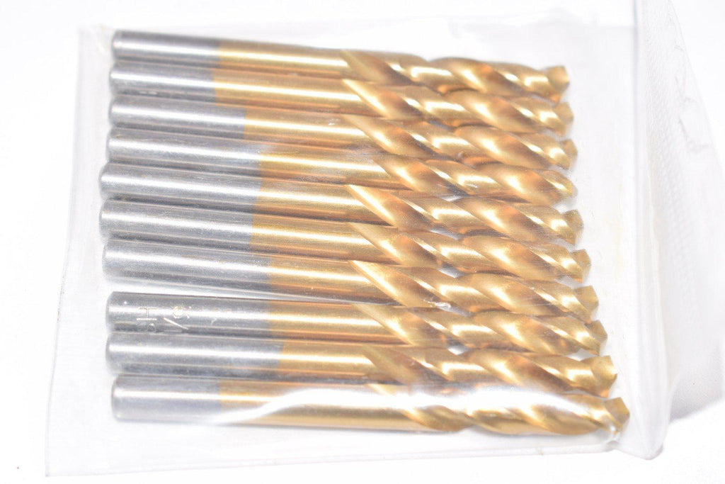 Pack of 10 NEW 3/16'' HSS Coated Drill Bits 2-1/4'' OAL