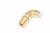 Parker Brass Elbow Fitting, Push to Connect, 1/4''
