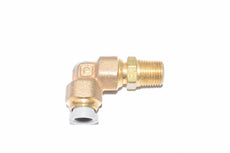 Parker Brass Elbow Fitting, Push to Connect, 1/4''