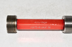 Accu-Gage 1.6875-18 UNJF-3B Thread Plug Gage Go Pd 1.6514 No Go 1.6563