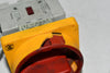 Allen Bradley 194E-E25-1753 Cracked Disconnect Switch, 3P, 2-Position, 25A, 690VAC, Red/Yellow Knob