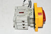 Allen Bradley 194E-E25-1753 Cracked Disconnect Switch, 3P, 2-Position, 25A, 690VAC, Red/Yellow Knob