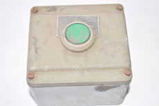 Allen Bradley A-53973, 0007-1TW-18304L Green Push Button Switch - Case Only