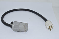 Arrow-Hart Bryant 20A 125V 5-15 15A 28'' Plug & Receptacle Power Cable Pigtail