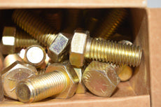 Box of 25 NEW Copper State Bolt Grade 8 Hex Head Cap Screw Yellow Zinc 5/8-11 x 1-1/2''