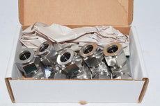 Box of 5 NEW Parker 8MRT6N-316 A-lok male run tee, 316SS, 1/2'' double ferrule tube fitting x 3/8'' MNPT (side) x 1/2'' double ferrule tube fitting