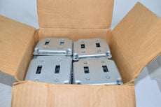 Box of 50 NEW Thomas & Betts RS-5 4SQ Square Box Surface Cover, 5 Cubic Inches, 4 Inch Square x 1/2 Inch Deep