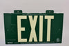 Brady 90887B 8'' Height, 15'' Width, B-355 Photoluminescent, Green Color Exit And Directional Sign
