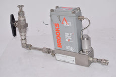 BROOKS Smart II Mass Flow Controller Rev. A SLAMF50F1BAB1A2A1 1500 PSIG MAX PRESS W/ Connection Fittings
