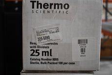 Case of 100 NEW THERMO SCIENTIFIC 8095 25mL REAGENT RESERVOIRS W/ DIVIDERS