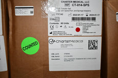 Case of 60 NEW Charter Medical CT-014-SPS Advect Fluid Transfer set PVC Leads Spike Port