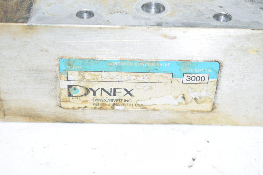 Dynex D05-B-V-21 Flow Control Hydraulic 3000 PSI Sandwich Valve ...