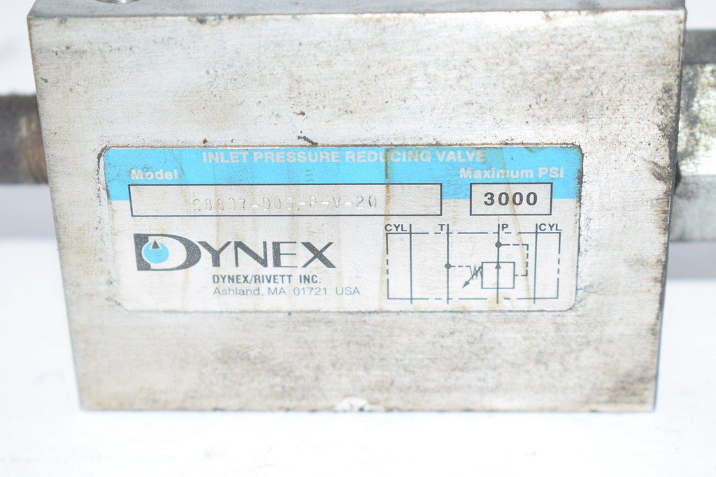 Dynex Rivett S8837-D05-P-V-20 Inet Pressure Reducing Sandwich Valve 30
