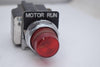 Eaton Cutler-Hammer 10250T Red Pushbutton Switch Motor Run Plate 120V 60CY