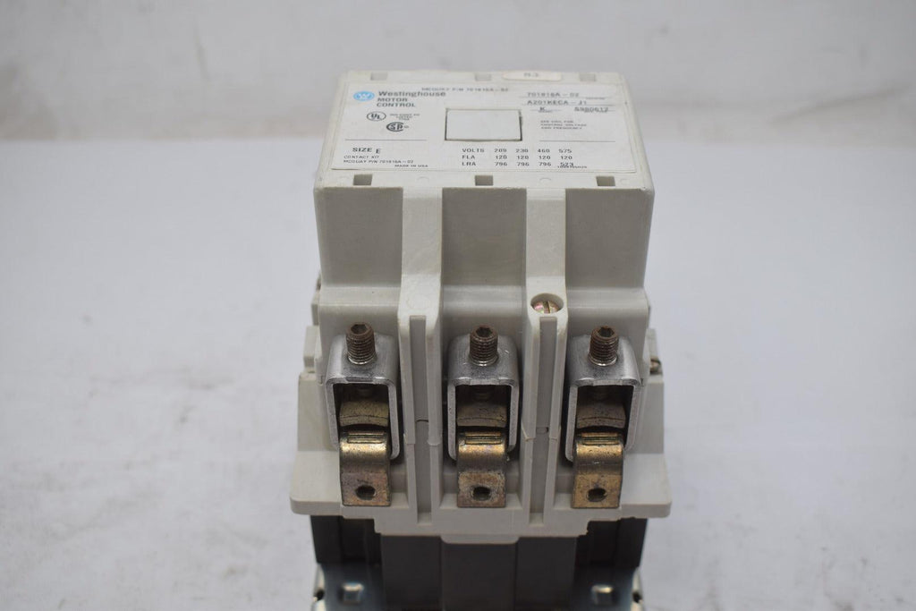 Eaton Cutler Hammer A201KECA-J1 CONTACTOR Motor Control Size E 701816A-02 Model K 110V 120V Coil