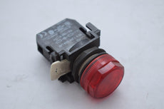 Eaton E22R2 INCANDESCENT LIGHT UNIT RESISTOR LIGHT 120 VAC/DC W/ BULB Red Lens