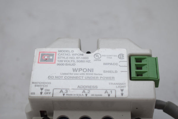 Eaton WPONI Freedom NEMA network interface module, 9600 baud 97-1893 M ...