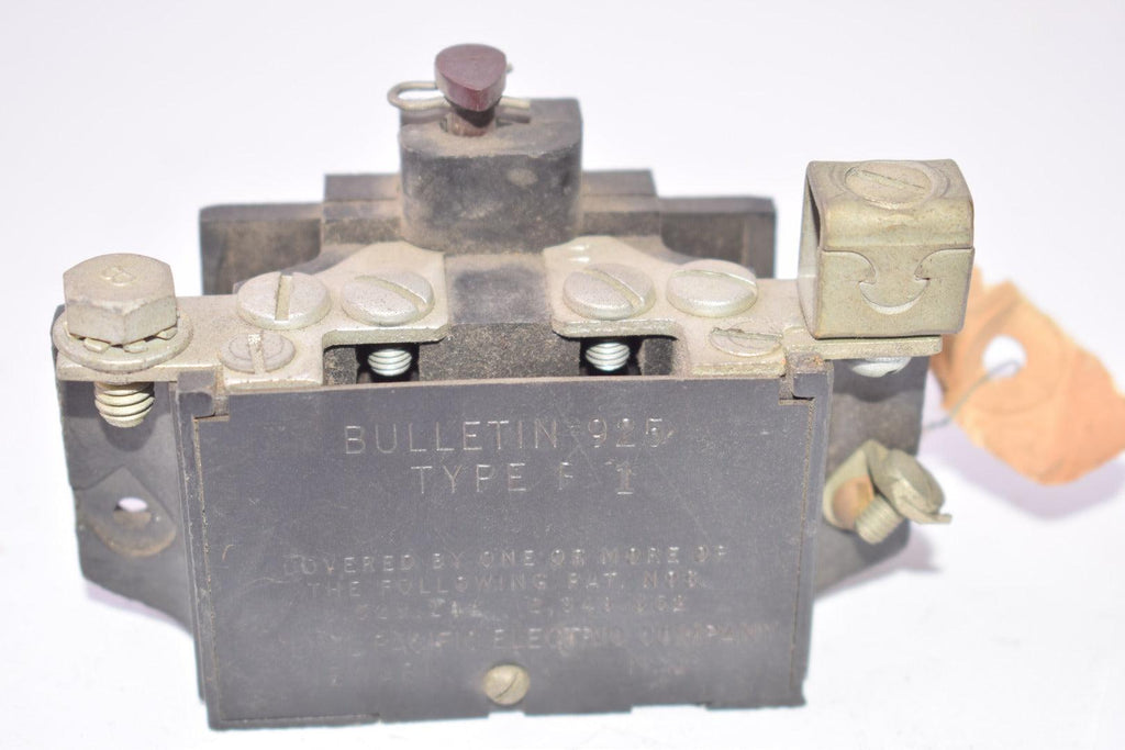Federal Pacific Electric Bulletin 925 Type F 1 Industrial Overload Relay
